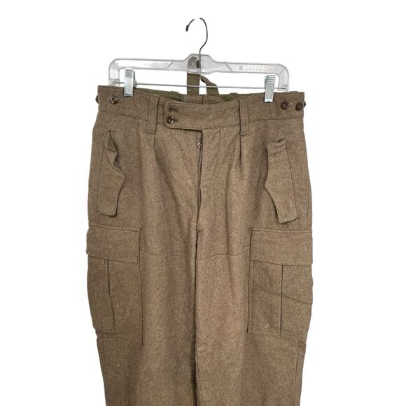 Vintage German Serios Field Pants Military Wool Cargo Size 33 X 29 - Picture 2 of 16